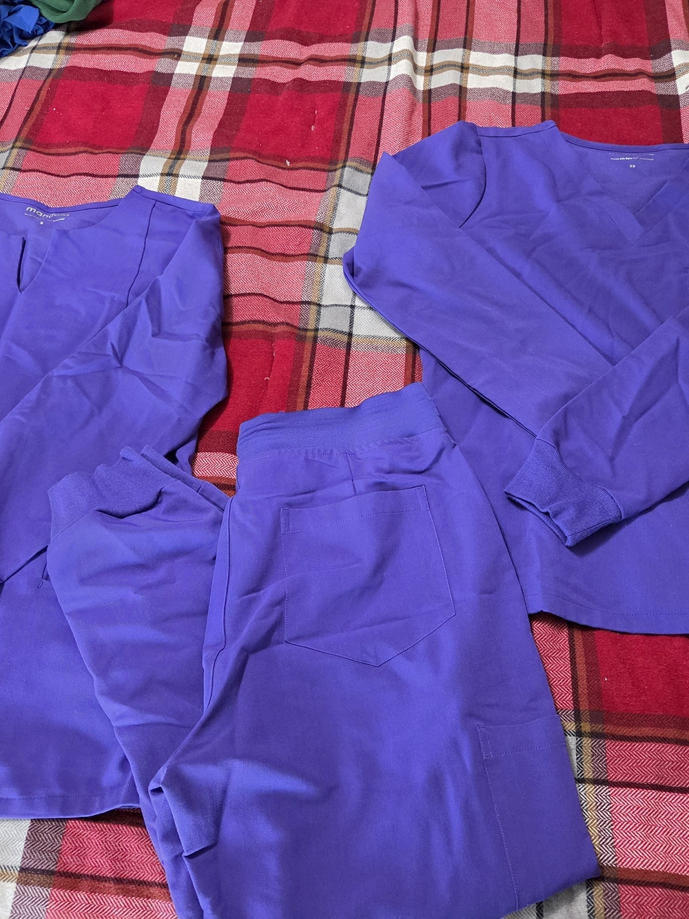 Mandala Vibrant Purple Scrub Set - Top & Pants